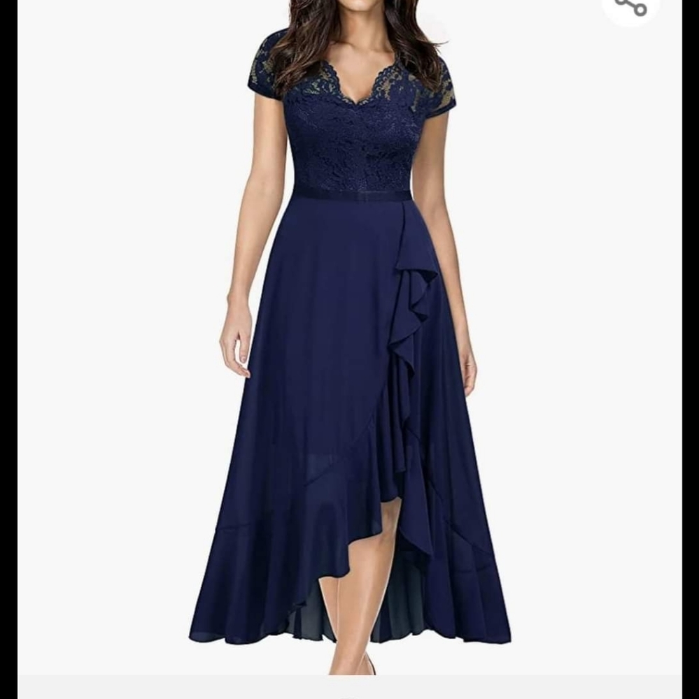 Miusol navy blue a-line dress.